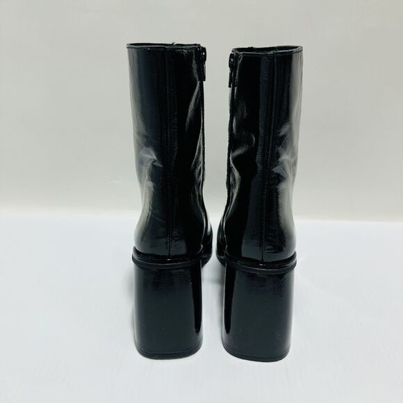 Free People Ruby Women's 41/ 10 Platform Bootie Black Patent Leather NWOB - Picture 7 of 12